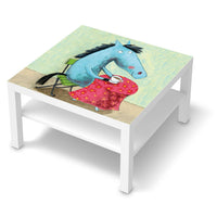 Selbstklebende Folie Pferd - IKEA Lack Tisch 78x78 cm - weiss