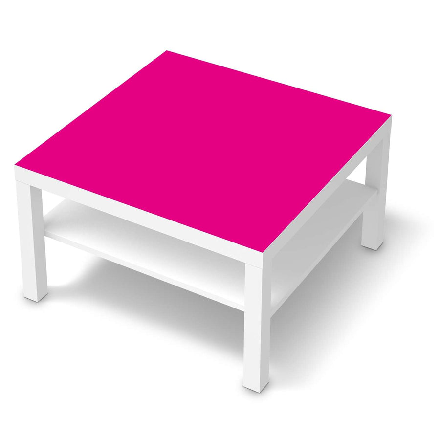 Selbstklebende Folie Pink Dark - IKEA Lack Tisch 78x78 cm - weiss