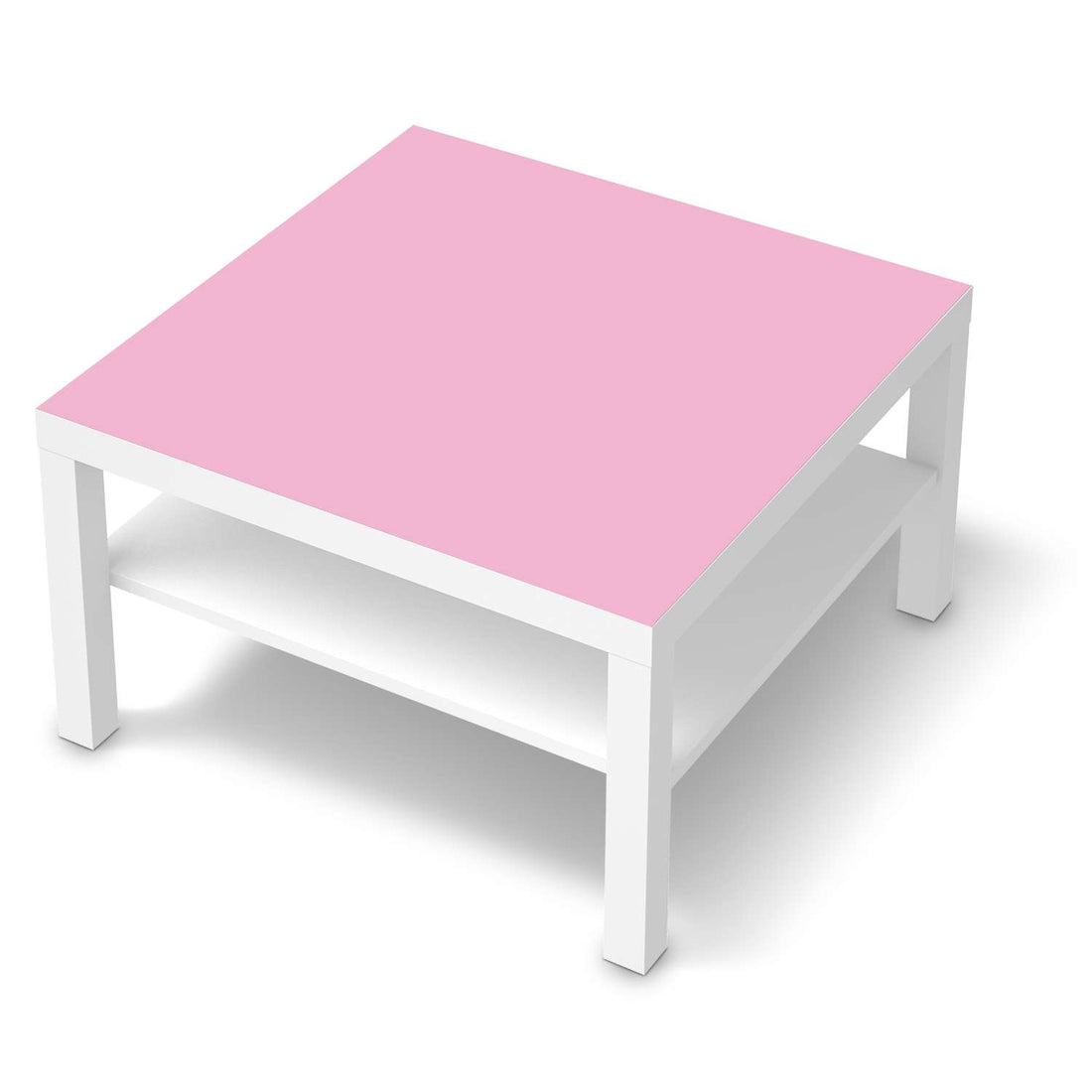 Selbstklebende Folie Pink Light - IKEA Lack Tisch 78x78 cm - weiss