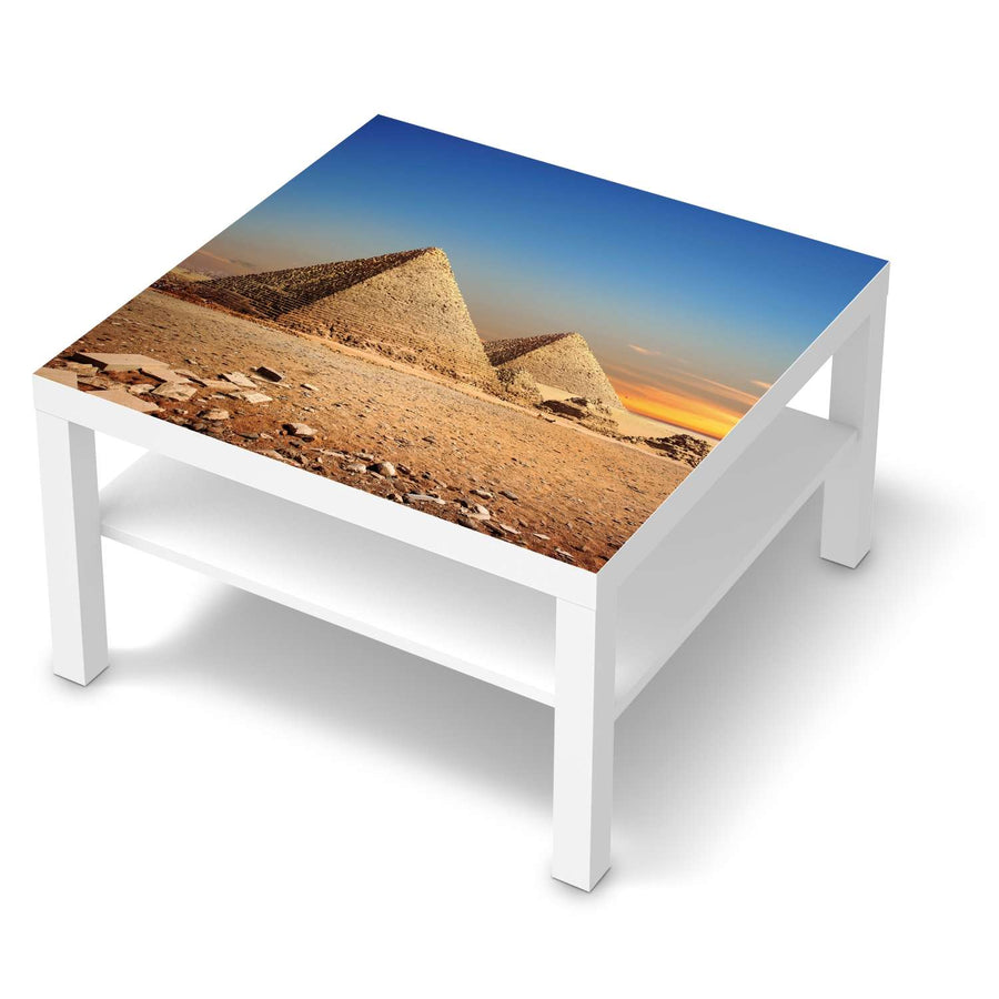 Selbstklebende Folie Pyramids - IKEA Lack Tisch 78x78 cm - weiss