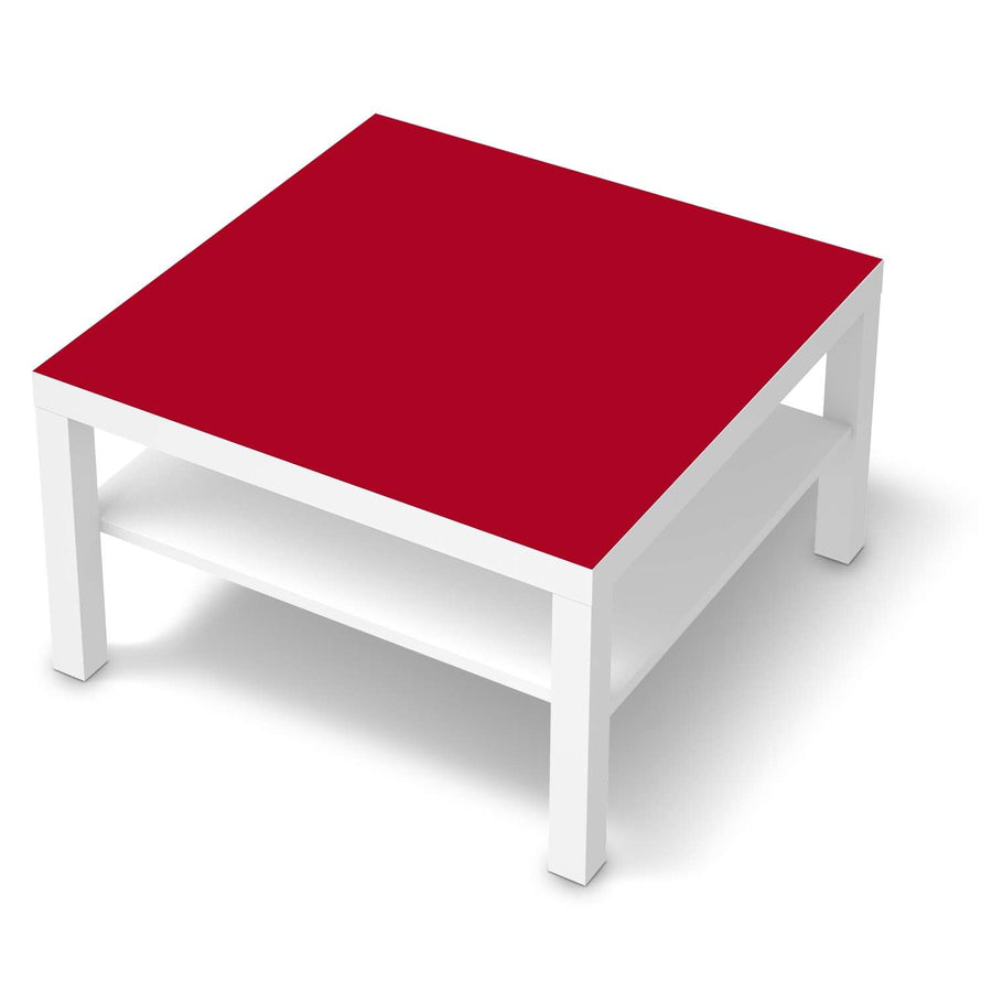 Selbstklebende Folie Rot Dark - IKEA Lack Tisch 78x78 cm - weiss