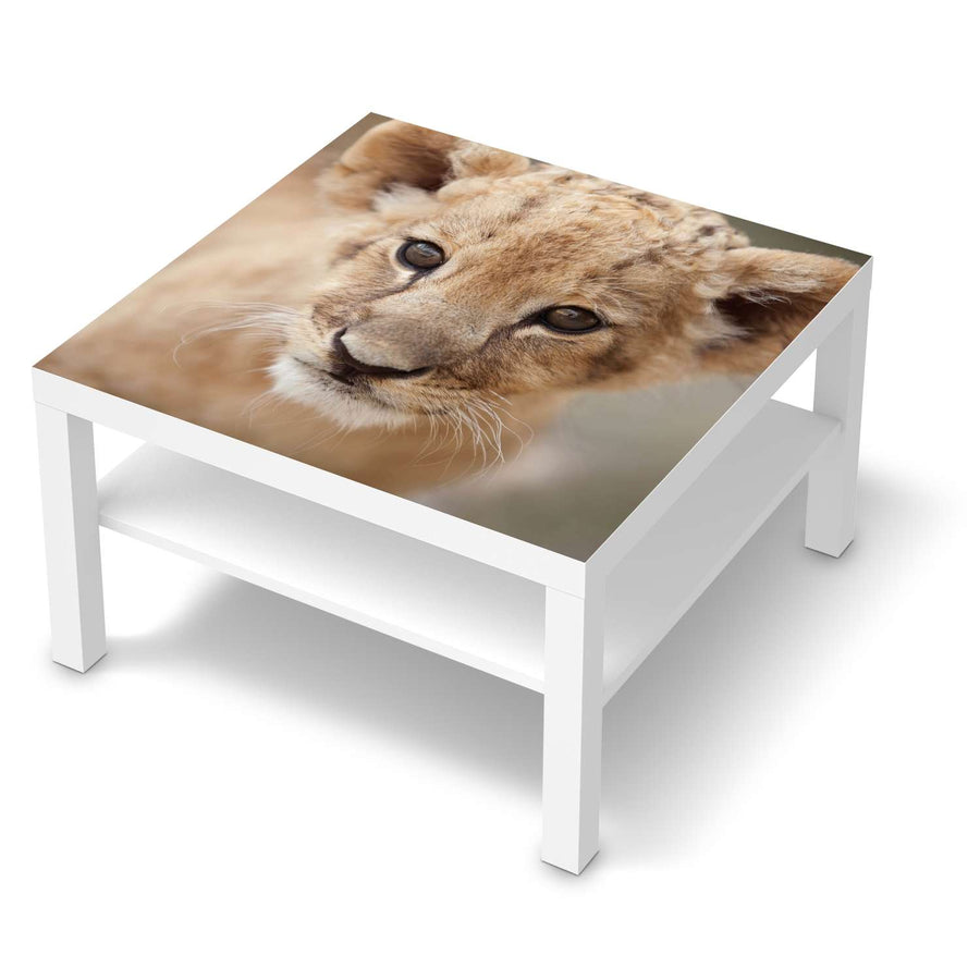 Selbstklebende Folie Simba - IKEA Lack Tisch 78x78 cm - weiss