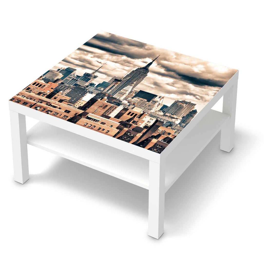Selbstklebende Folie Skyline NYC - IKEA Lack Tisch 78x78 cm - weiss