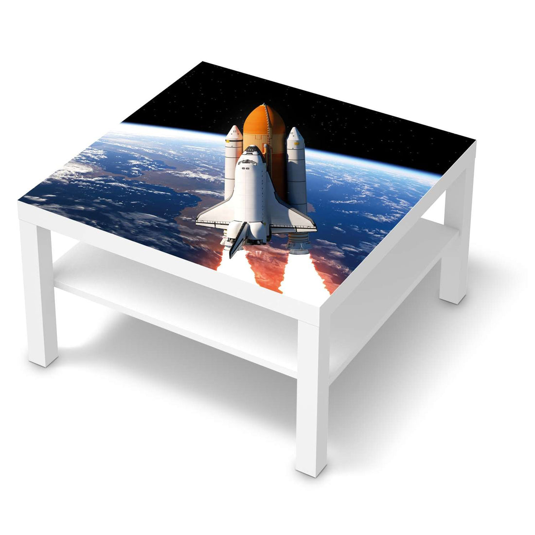 Selbstklebende Folie Space Traveller - IKEA Lack Tisch 78x78 cm - weiss