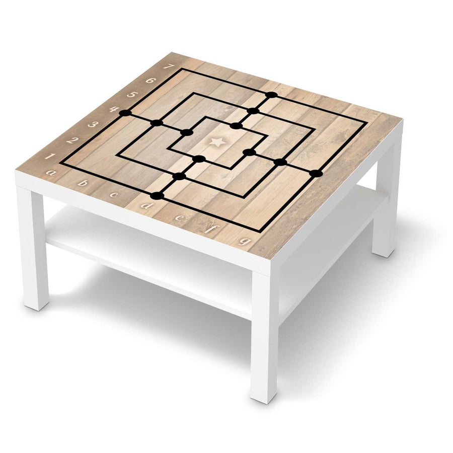 Selbstklebende Folie Spieltisch Mühle - IKEA Lack Tisch 78x78 cm - weiss
