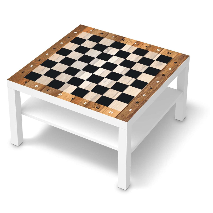 Selbstklebende Folie Spieltisch Schach - IKEA Lack Tisch 78x78 cm - weiss