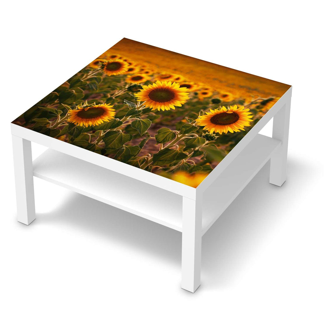 Selbstklebende Folie Sunflowers - IKEA Lack Tisch 78x78 cm - weiss