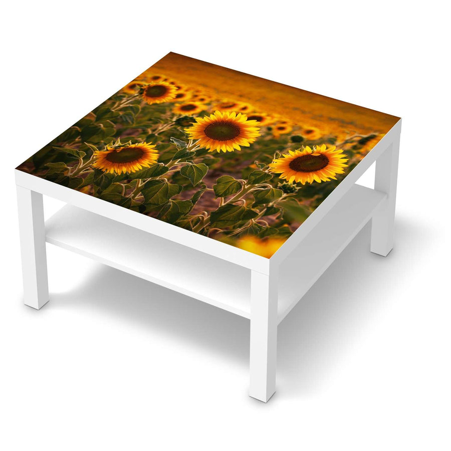Selbstklebende Folie Sunflowers - IKEA Lack Tisch 78x78 cm - weiss