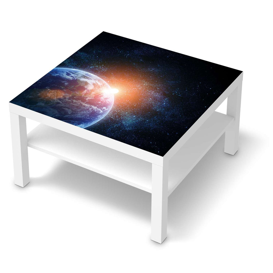 Selbstklebende Folie Sunrise - IKEA Lack Tisch 78x78 cm - weiss