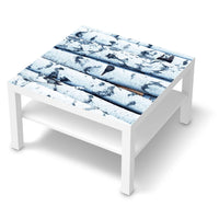 Selbstklebende Folie Weisses Buschwerk - IKEA Lack Tisch 78x78 cm - weiss