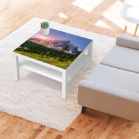 Selbstklebende Folie Alpenblick - IKEA Lack Tisch 78x78 cm - Wohnzimmer