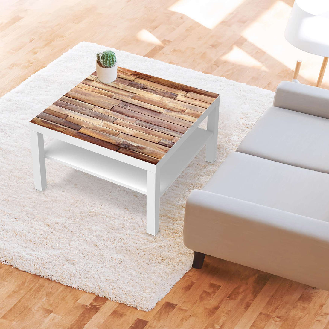 Selbstklebende Folie Artwood - IKEA Lack Tisch 78x78 cm - Wohnzimmer