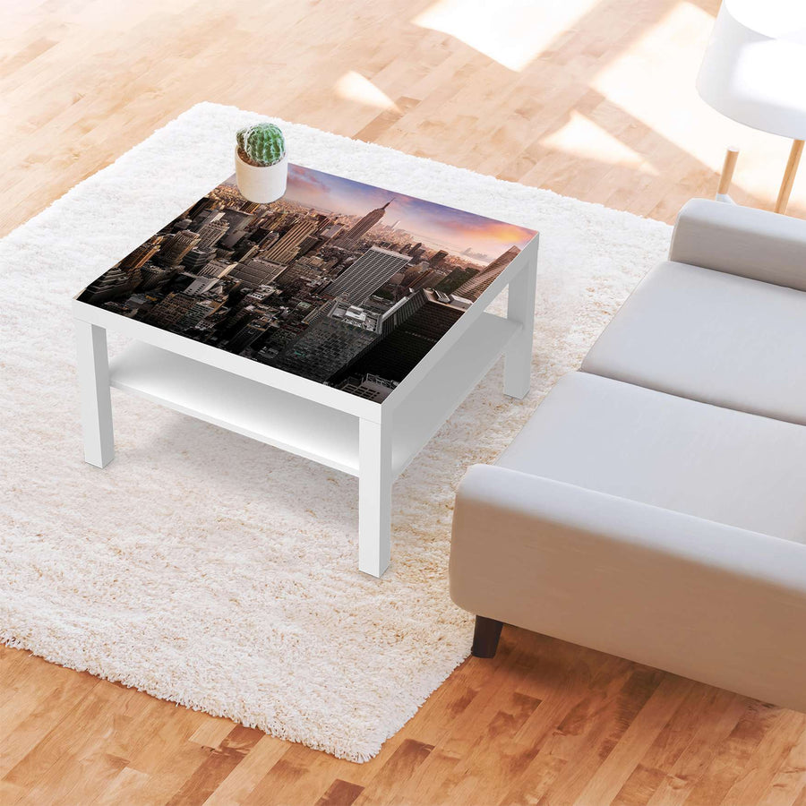 Selbstklebende Folie Big Apple - IKEA Lack Tisch 78x78 cm - Wohnzimmer