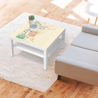 Selbstklebende Folie Birdcage - IKEA Lack Tisch 78x78 cm - Wohnzimmer