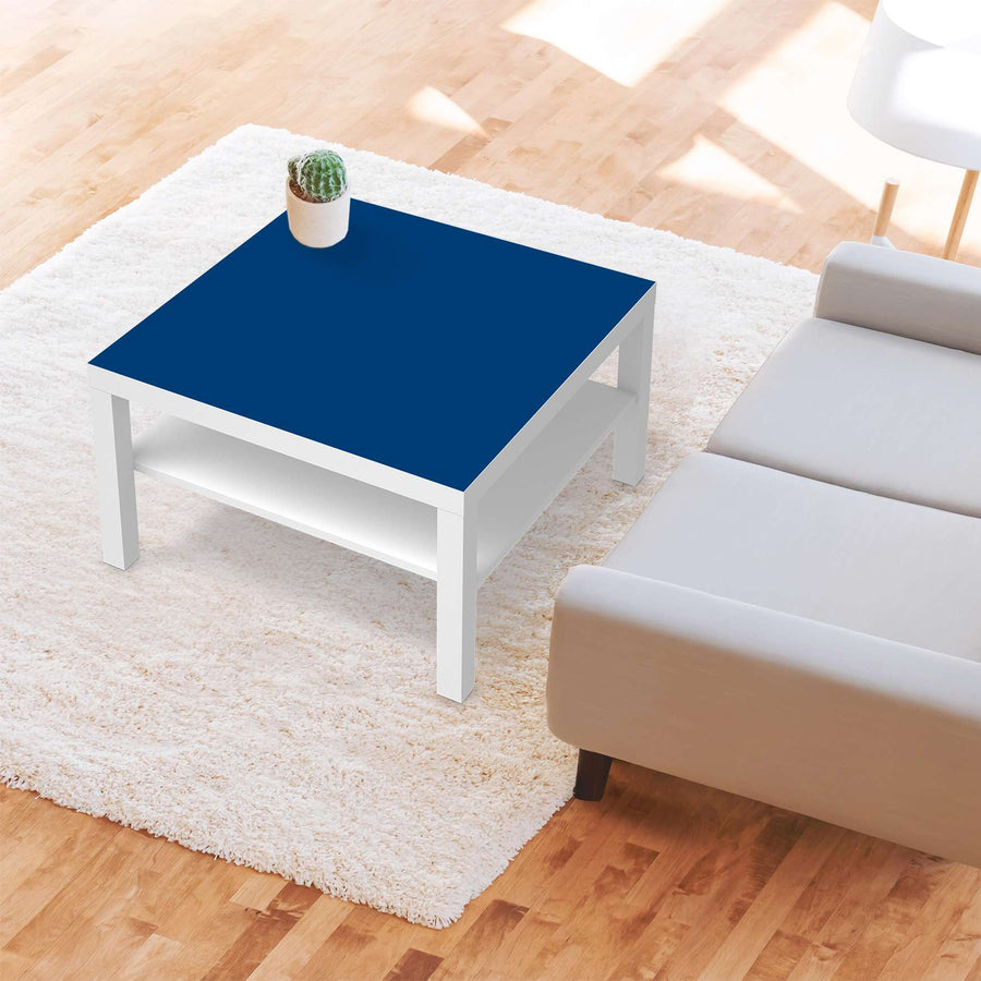 Selbstklebende Folie Blau Dark - IKEA Lack Tisch 78x78 cm - Wohnzimmer