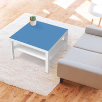 Selbstklebende Folie Blau Light - IKEA Lack Tisch 78x78 cm - Wohnzimmer
