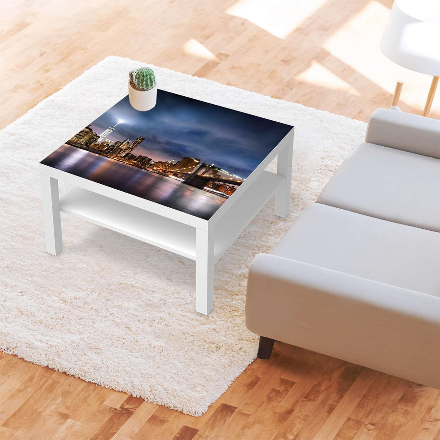 Selbstklebende Folie Brooklyn Bridge - IKEA Lack Tisch 78x78 cm - Wohnzimmer