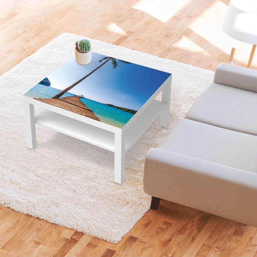 Selbstklebende Folie Caribbean - IKEA Lack Tisch 78x78 cm - Wohnzimmer