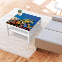 Selbstklebende Folie Coral Reef - IKEA Lack Tisch 78x78 cm - Wohnzimmer