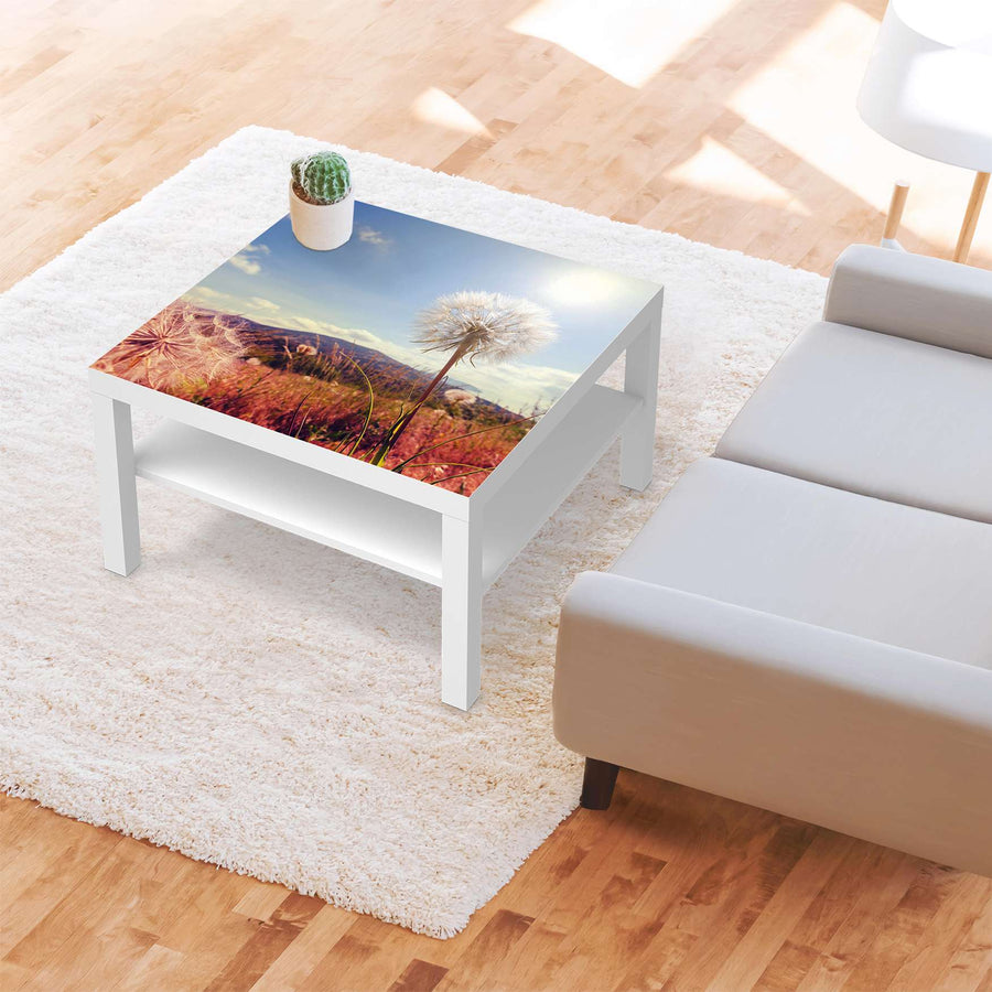 Selbstklebende Folie Dandelion - IKEA Lack Tisch 78x78 cm - Wohnzimmer