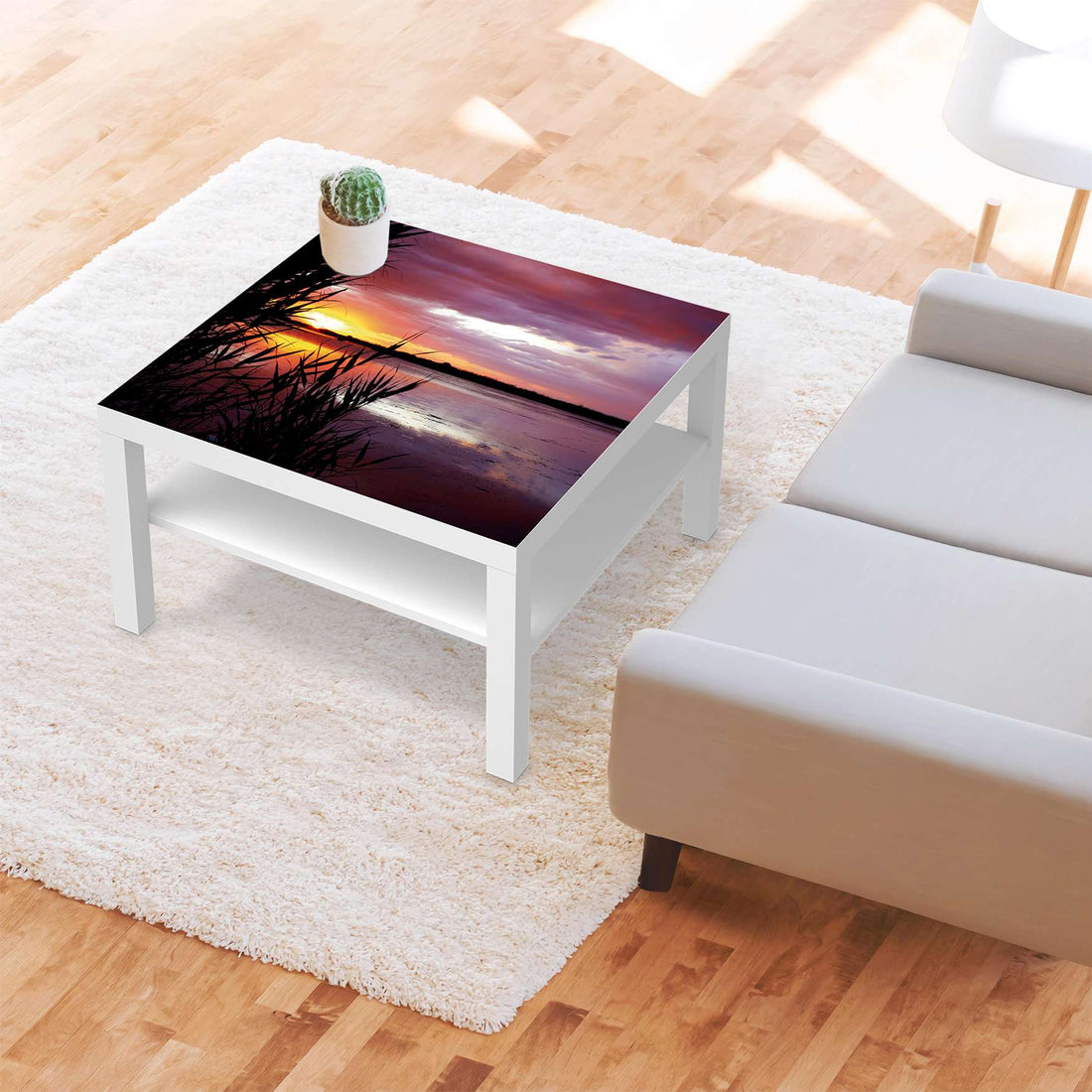 Selbstklebende Folie Dream away - IKEA Lack Tisch 78x78 cm - Wohnzimmer