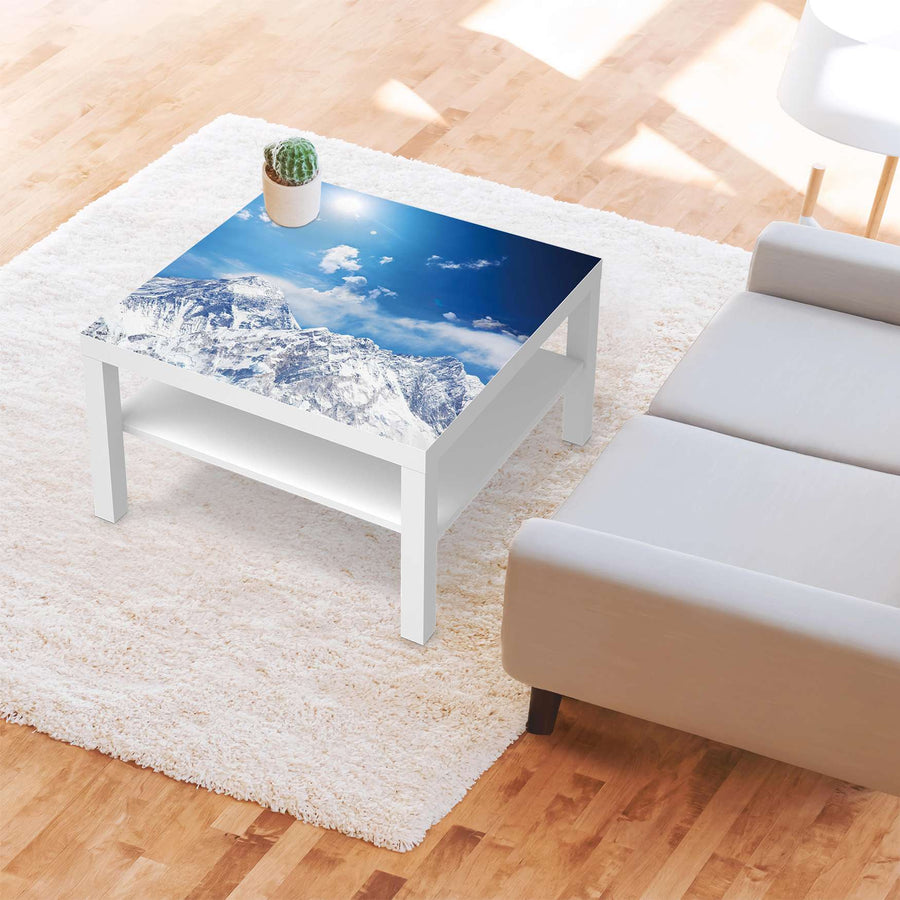 Selbstklebende Folie Everest - IKEA Lack Tisch 78x78 cm - Wohnzimmer
