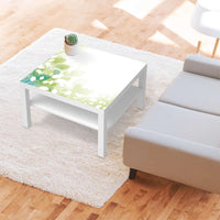 Selbstklebende Folie Flower Light - IKEA Lack Tisch 78x78 cm - Wohnzimmer