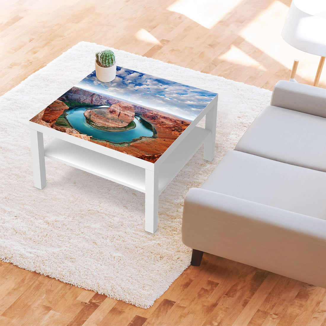 Selbstklebende Folie Grand Canyon - IKEA Lack Tisch 78x78 cm - Wohnzimmer