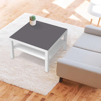 Selbstklebende Folie Grau Light - IKEA Lack Tisch 78x78 cm - Wohnzimmer