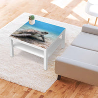 Selbstklebende Folie Green Sea Turtle - IKEA Lack Tisch 78x78 cm - Wohnzimmer