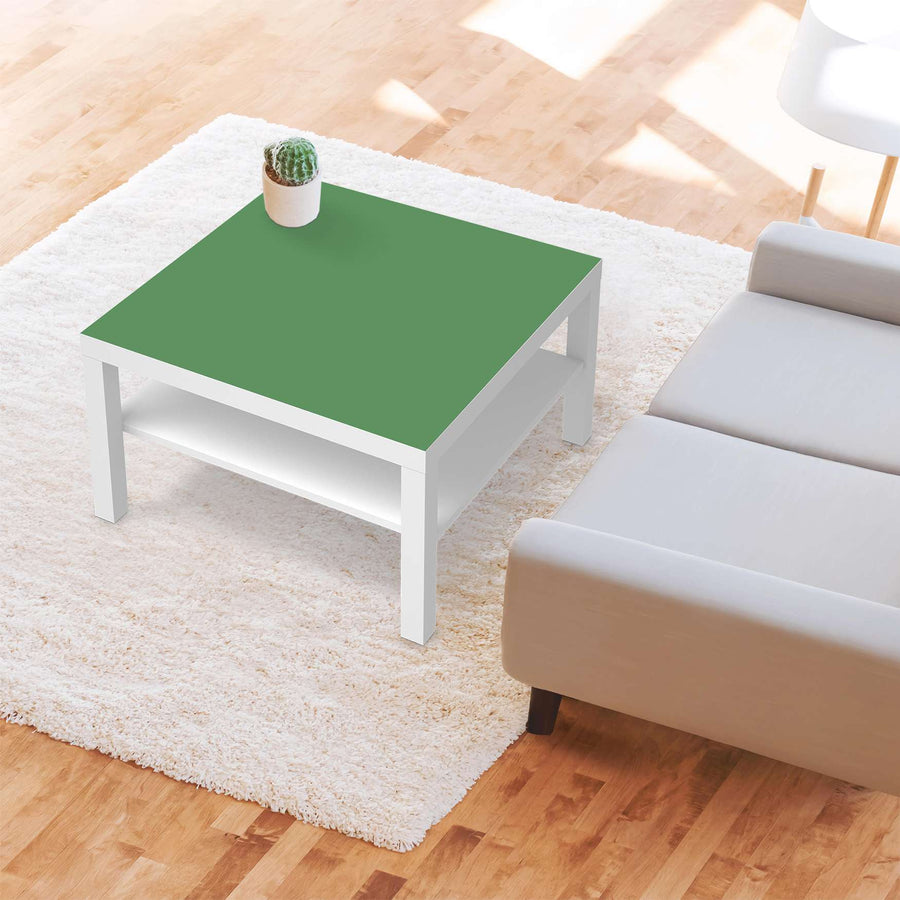 Selbstklebende Folie Grün Light - IKEA Lack Tisch 78x78 cm - Wohnzimmer