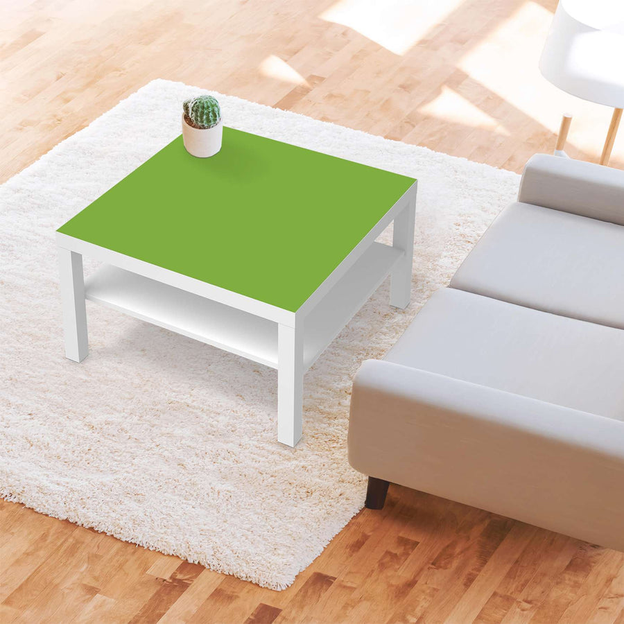 Selbstklebende Folie Hellgrün Dark - IKEA Lack Tisch 78x78 cm - Wohnzimmer