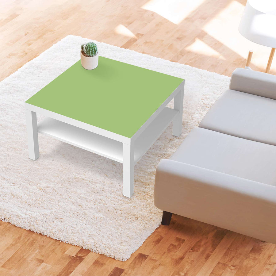 Selbstklebende Folie Hellgrün Light - IKEA Lack Tisch 78x78 cm - Wohnzimmer