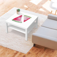Selbstklebende Folie Melone - IKEA Lack Tisch 78x78 cm - Wohnzimmer