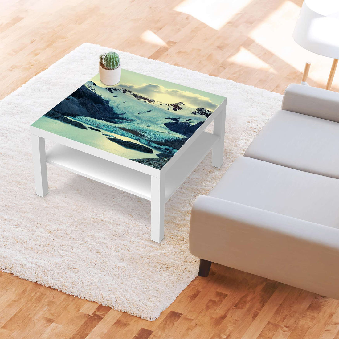 Selbstklebende Folie Patagonia - IKEA Lack Tisch 78x78 cm - Wohnzimmer