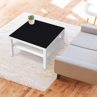 Selbstklebende Folie Schwarz - IKEA Lack Tisch 78x78 cm - Wohnzimmer