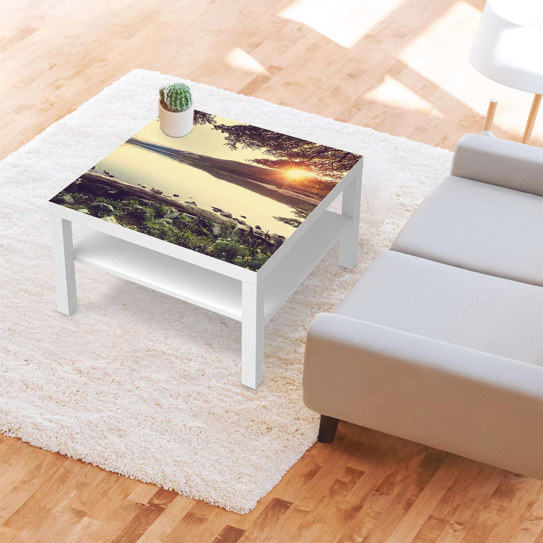 Selbstklebende Folie Seaside Dreams - IKEA Lack Tisch 78x78 cm - Wohnzimmer