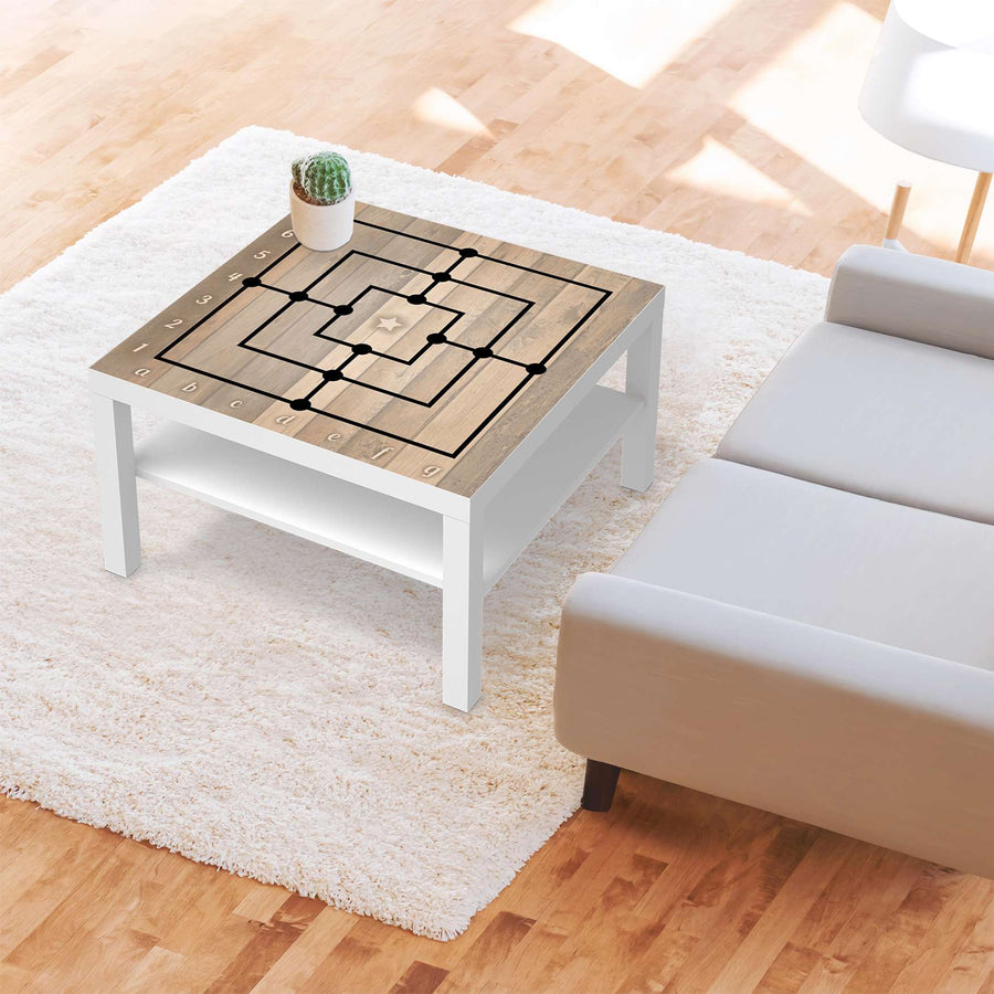 Selbstklebende Folie Spieltisch Mühle - IKEA Lack Tisch 78x78 cm - Wohnzimmer