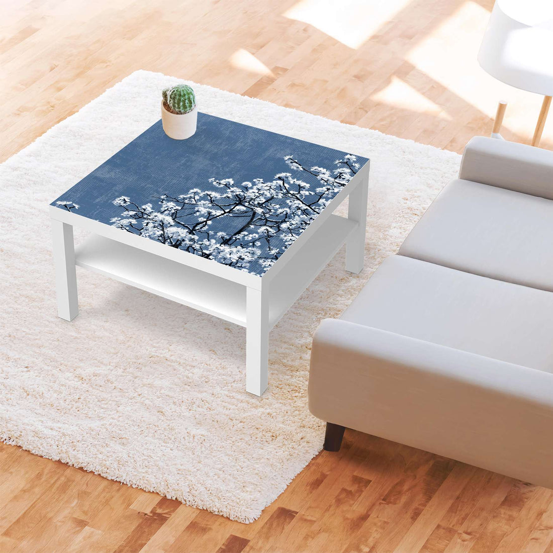 Selbstklebende Folie Spring Tree - IKEA Lack Tisch 78x78 cm - Wohnzimmer