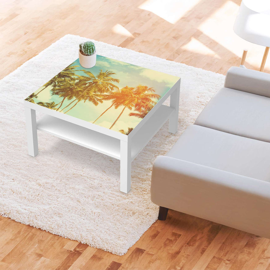 Selbstklebende Folie Sun Flair - IKEA Lack Tisch 78x78 cm - Wohnzimmer