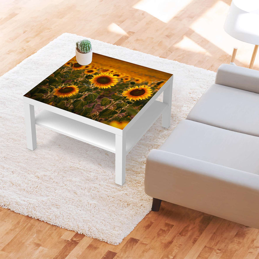 Selbstklebende Folie Sunflowers - IKEA Lack Tisch 78x78 cm - Wohnzimmer