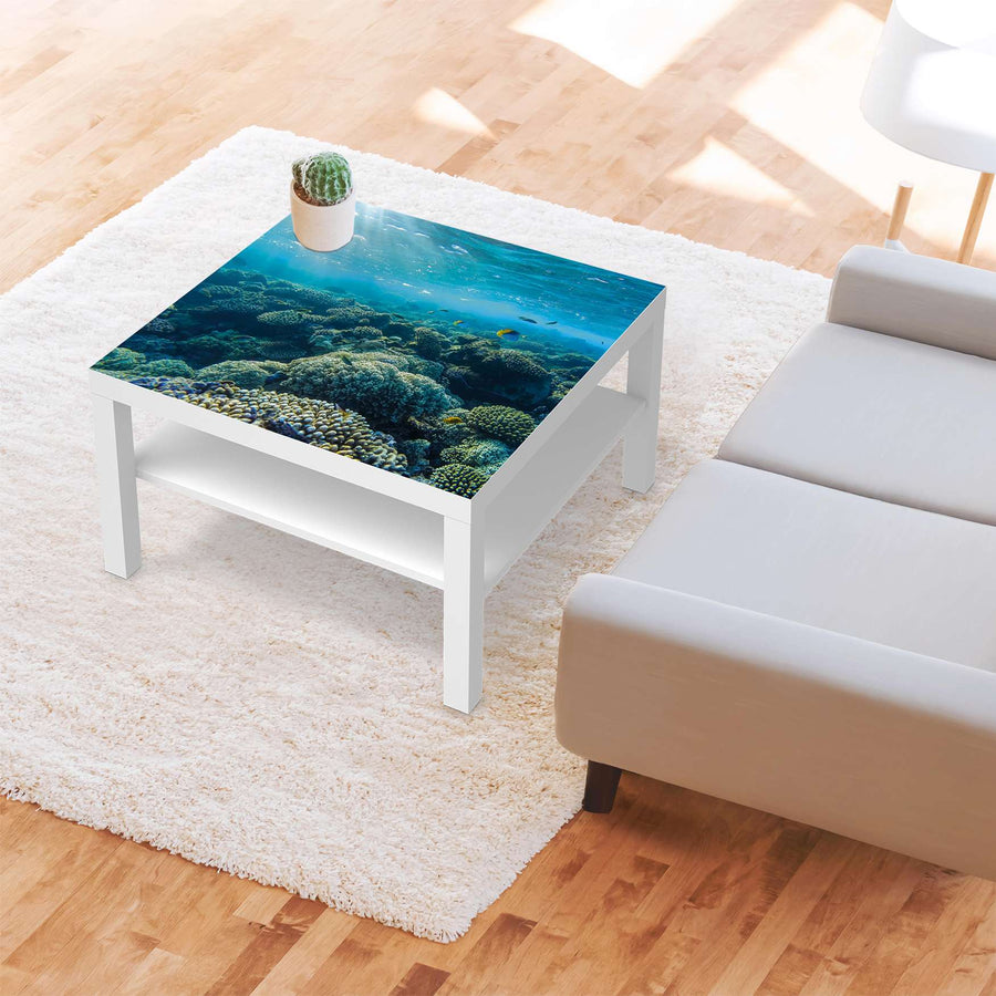 Selbstklebende Folie Underwater World - IKEA Lack Tisch 78x78 cm - Wohnzimmer