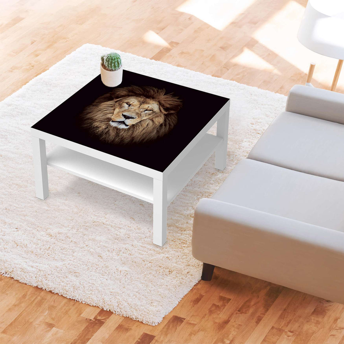 Selbstklebende Folie Wild Eyes - IKEA Lack Tisch 78x78 cm - Wohnzimmer
