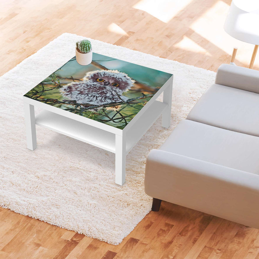Selbstklebende Folie Wuschel - IKEA Lack Tisch 78x78 cm - Wohnzimmer