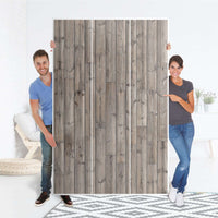 Selbstklebende Folie Dark washed - IKEA Pax Schrank 236 cm Höhe - 3 Türen - Folie