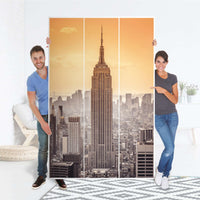 Selbstklebende Folie Empire State Building - IKEA Pax Schrank 236 cm Höhe - 3 Türen - Folie