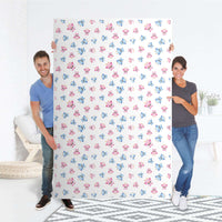 Selbstklebende Folie Eulenparty - IKEA Pax Schrank 236 cm Höhe - 3 Türen - Folie