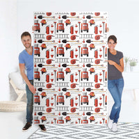 Selbstklebende Folie Firefighter - IKEA Pax Schrank 236 cm Höhe - 3 Türen - Folie