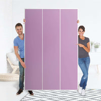 Selbstklebende Folie Flieder Light - IKEA Pax Schrank 236 cm Höhe - 3 Türen - Folie