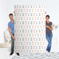 Selbstklebende Folie Flying Animals - IKEA Pax Schrank 236 cm Höhe - 3 Türen - Folie